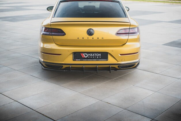 Heckansatz Diffusor passend für VW Arteon R-Line schwarz-rot