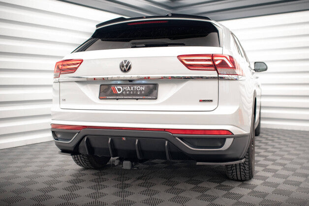 Heckansatz Diffusor passend für VW Atlas Cross Sport schwarz Hochglanz