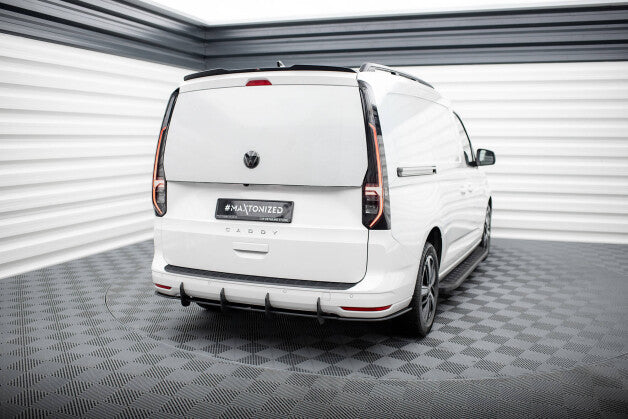 Heckansatz Diffusor passend für VW Caddy Maxi Mk5 roter Kern