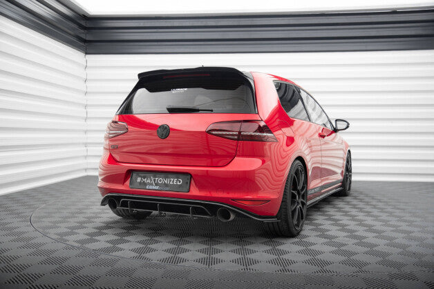 Heckansatz Diffusor passend für VW Golf 7 GTI CLUBSPORT schwarz matt