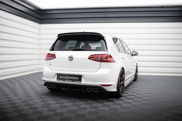 Heckansatz Diffusor passend für VW Golf 7 R Hatchback schwarz matt