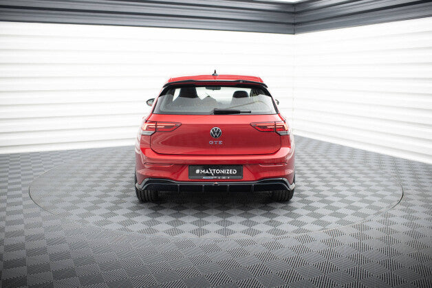 Heckansatz Diffusor passend für VW Golf GTE / R-Line Mk8 / Mk8 FL schwarz Hochglanz