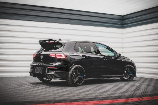 Heckansatz Diffusor passend für VW Golf R Mk8 schwarz-rot