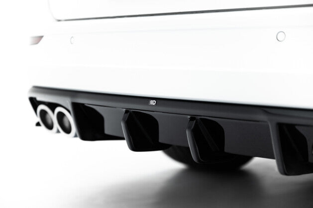 Heckansatz Diffusor passend für VW Golf R Variant Mk8 / Mk8 FL schwarz Hochglanz