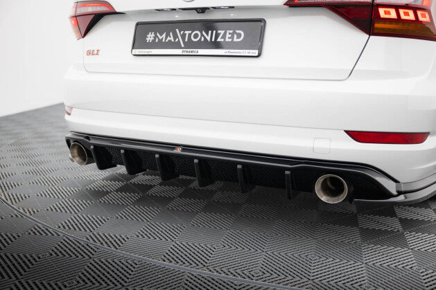 Heckansatz Diffusor passend für VW Jetta GLI Mk7 schwarz Hochglanz