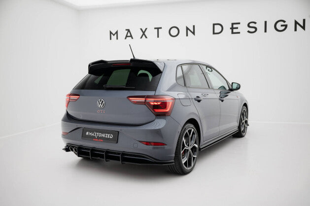 Heckansatz Diffusor passend für VW Polo GTI Mk6 FL roter Kern