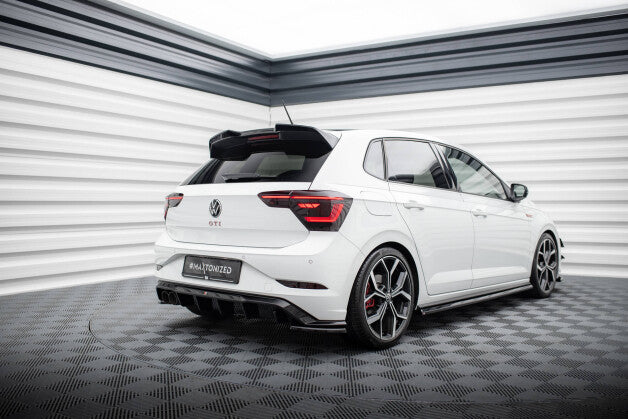 Heckansatz Diffusor passend für VW Polo GTI Mk6 FL schwarz Hochglanz