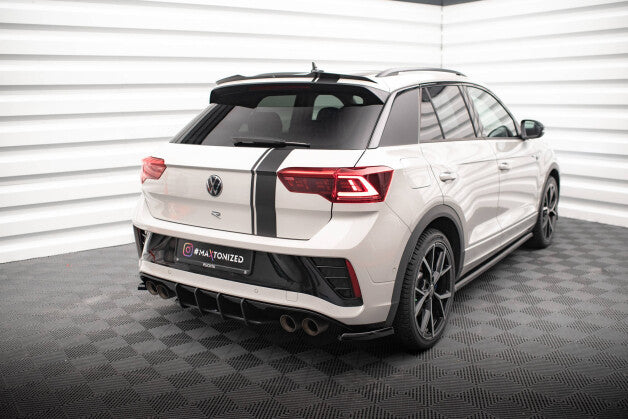 Heckansatz Diffusor passend für VW T-Roc R Mk1 FL schwarz-rot