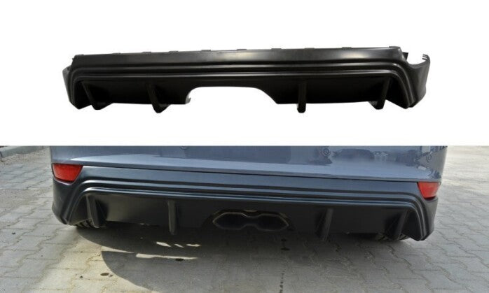 Heckansatz Diffusor (RS-Look) passend für Ford Focus ST Mk3 FL ABS-Kunststoff