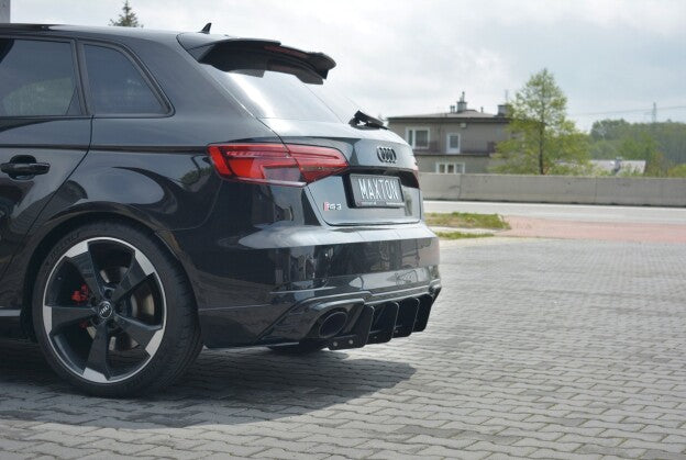 Heckansatz Diffusor V.1 passend für Audi RS3 8V FL Sportback schwarz matt