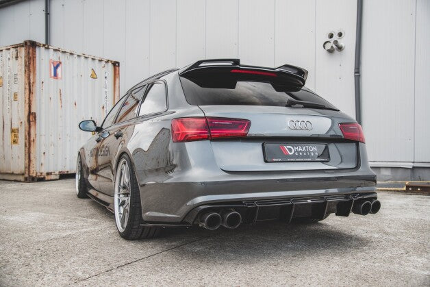 Heckansatz Diffusor V.1 passend für Audi S6 C7 FL schwarz Hochglanz