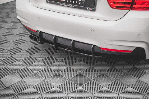 Heckansatz Diffusor V.1 passend für BMW 4er M-Paket F32 roter Kern