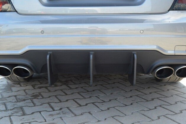 Heckansatz Diffusor V.1 passend für Mercedes C W204 AMG-Line (FL) schwarz matt