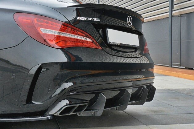 Heckansatz Diffusor V.1 passend für Mercedes CLA A45 AMG C117 FL schwarz matt
