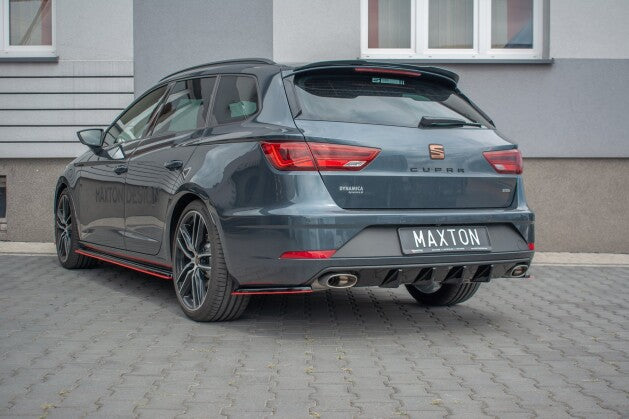 Heckansatz Diffusor V.1 passend für Seat Leon CUPRA Mk3 FL Sportstourer schwarz Hochglanz