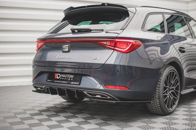 Heckansatz Diffusor V.1 passend für Seat Leon FR ST Mk4 schwarz Hochglanz