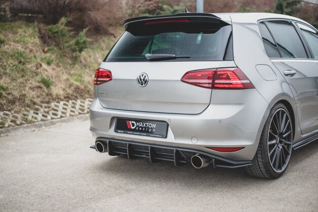 Heckansatz Diffusor V.1 passend für VW Golf 7 GTI roter Kern