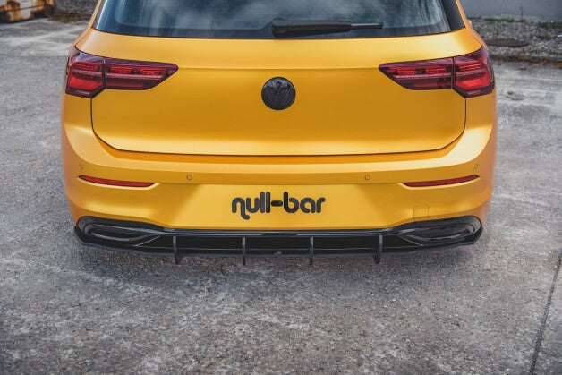 Heckansatz Diffusor V.1 passend für VW Golf 8 schwarz-rot