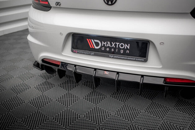 Heckansatz Diffusor V.1 passend für VW Scirocco R Mk3 schwarz Hochglanz
