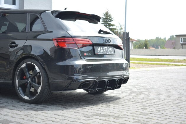 Heckansatz Diffusor V.2 passend für Audi RS3 8V FL Sportback schwarz matt