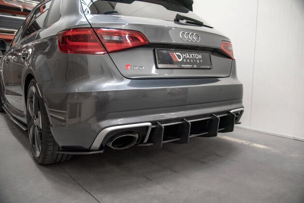 Heckansatz Diffusor V.2 passend für Audi RS3 8V Sportback schwarz matt