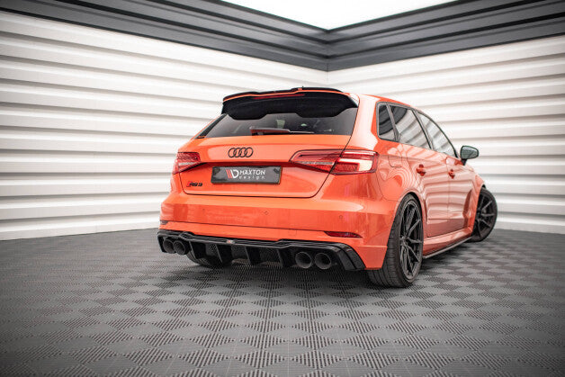 Heckansatz Diffusor V.2 passend für Audi RS3 Sportback 8V FL schwarz Hochglanz