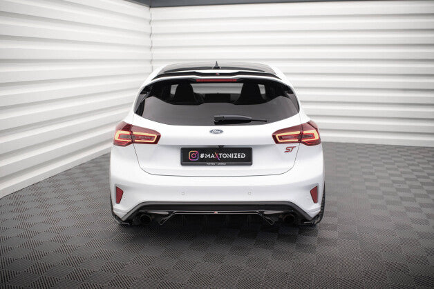 Heckansatz Diffusor V.2 passend für Ford Focus Hatchback ST Mk4 schwarz Hochglanz