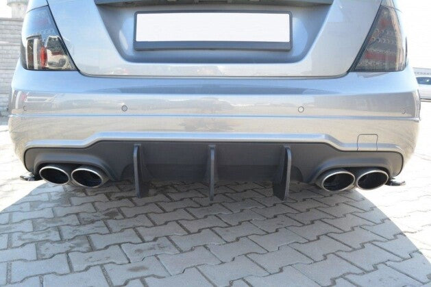 Heckansatz Diffusor V.2 passend für Mercedes C W204 AMG-Line (FL) schwarz matt