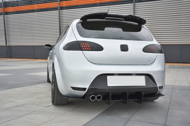 Heckansatz Diffusor V.2 passend für Seat Leon Mk2 CUPRA/ FR schwarz matt