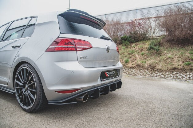 Heckansatz Diffusor V.2 passend für VW Golf 7 GTI schwarz matt