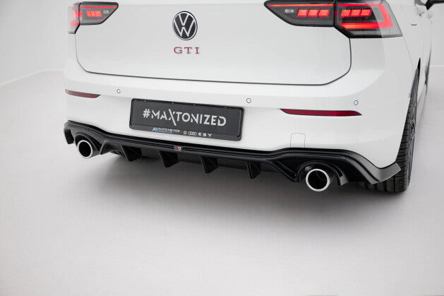 Heckansatz Diffusor V.2 passend für VW Golf GTI Mk8 schwarz Hochglanz