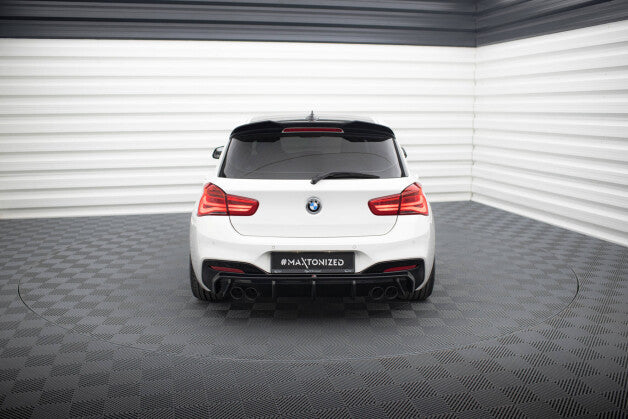 Heckansatz Diffusor V.3 passend für BMW 1er M-Paket / M140i F20 FL (Doppelauspuff li. re.) schwarz Hochglanz