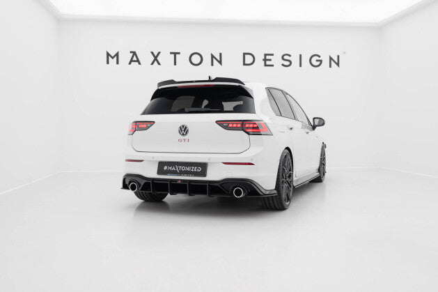 Heckansatz Diffusor V.3 passend für VW Golf GTI Mk8 roter Kern