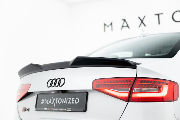 Heckspoiler 3D passend für Audi S4 Limousine B8 FL schwarz Hochglanz
