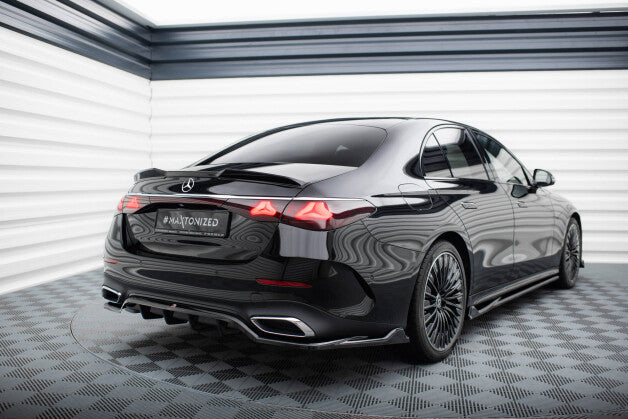 Heckspoiler 3D passend für Mercedes E Limousine AMG-Line W214 schwarz Hochglanz