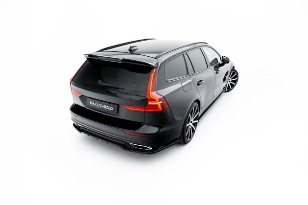 Heckspoiler Lippe 3D passend für Volvo V60 R-Design Mk3 schwarz Hochglanz