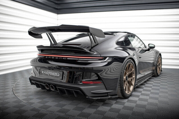 Heckspoiler Lippe oben passend für Porsche 911 992 GT3 schwarz Hochglanz
