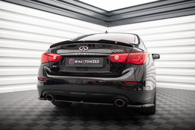 Heckspoiler Lippe passend für Infiniti Q50 S Mk1 schwarz Hochglanz