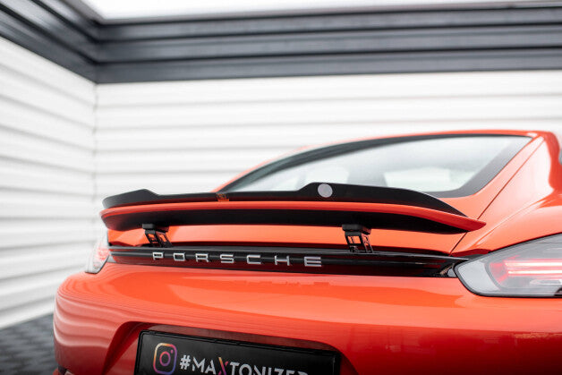 Heckspoiler Lippe passend für Porsche 718 Cayman 982c schwarz Hochglanz