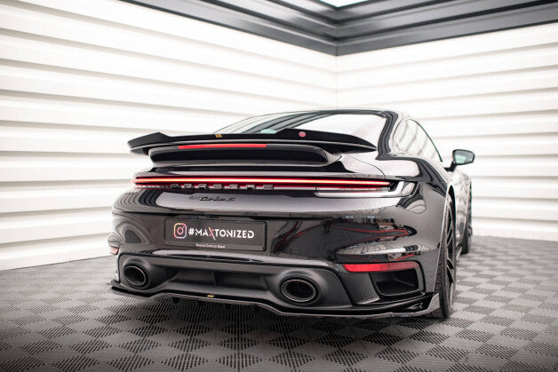 Heckspoiler Lippe passend für Porsche 911 Turbo S 992 schwarz Hochglanz