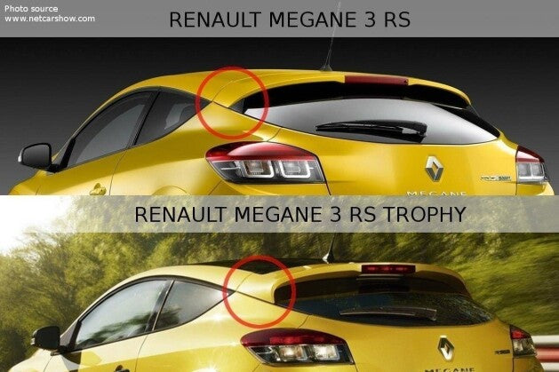 Heckspoiler Lippe passend für Renault Megane RS Trophy / RS Cup Mk3 schwarz Hochglanz