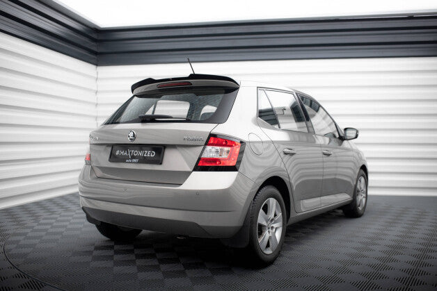 Heckspoiler Lippe passend für Skoda Fabia Hatchback Mk3 schwarz Hochglanz