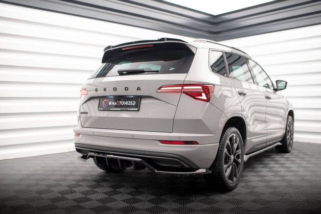 Heckspoiler Lippe passend für Skoda Karoq Sportline Mk1 FL schwarz Hochglanz