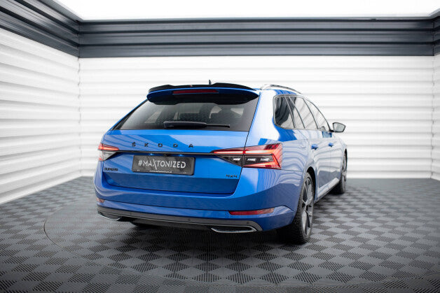 Heckspoiler Lippe passend für Skoda Superb Sportline Combi Mk3 / Mk3 FL schwarz Hochglanz