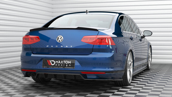 Heckspoiler Lippe passend für VW Passat Limousine R-Line Mk8 schwarz Hochglanz