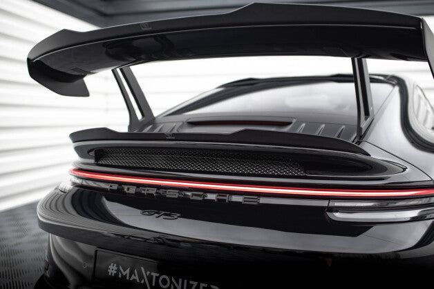 Heckspoiler Lippe unten passend für Porsche 911 992 GT3 schwarz Hochglanz