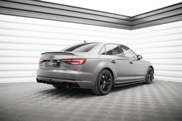 Heckspoiler Lippe V.2 passend für Audi S4 / A4 Standard / S-Line / Competition Limousine B9 / B9 FL schwarz Hochglanz