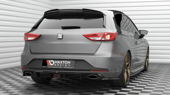 Heckspoiler Lippe V.2 passend für Seat Leon CUPRA Sportstourer Mk3 FL schwarz Hochglanz