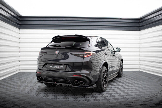 Heckspoiler unten 3D passend für Alfa Romeo Stelvio Mk1 schwarz Hochglanz