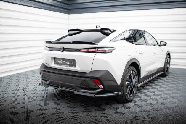 Heckspoiler unten 3D passend für Peugeot 408 Mk1 schwarz Hochglanz